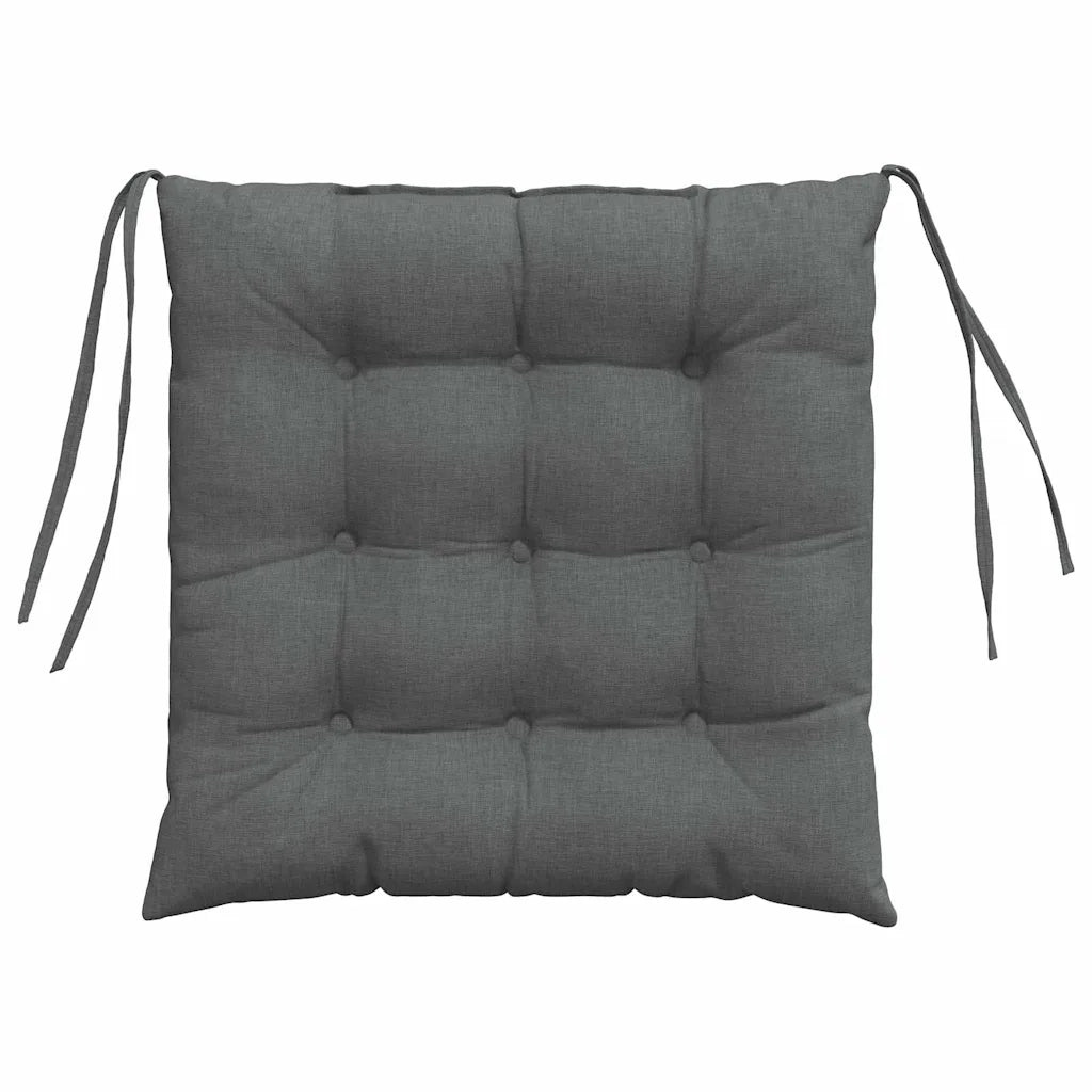 Cuscini per Seduta 4 pcs Grigio scuro 40 x 40 x 6 cm Tessuto