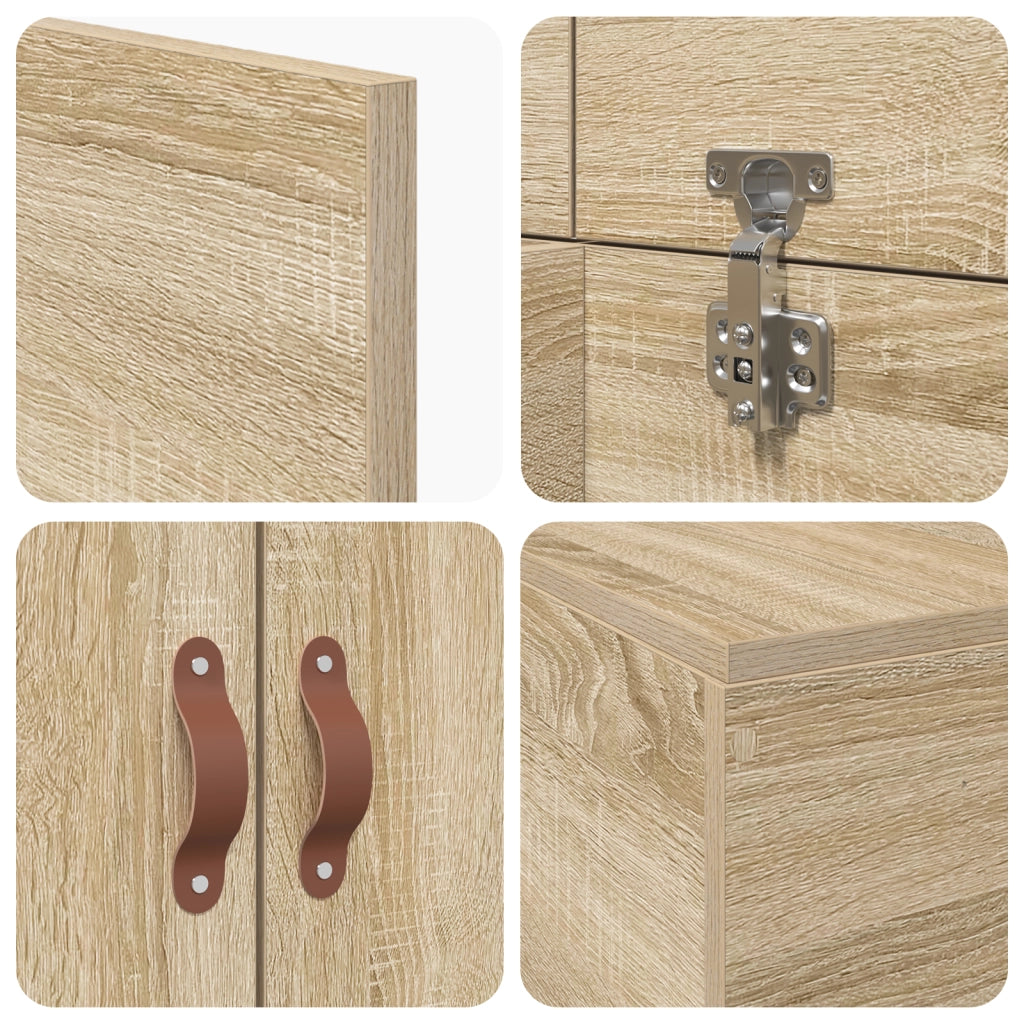 Struttura letto con contenitore in rovere Sonoma 80x200 cm