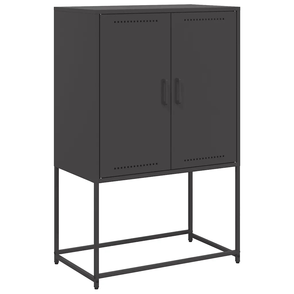 Credenza | Madia | Buffet da pranzo | Armadio da pranzo Nera 68,5x38,5x107 cm in Acciaio