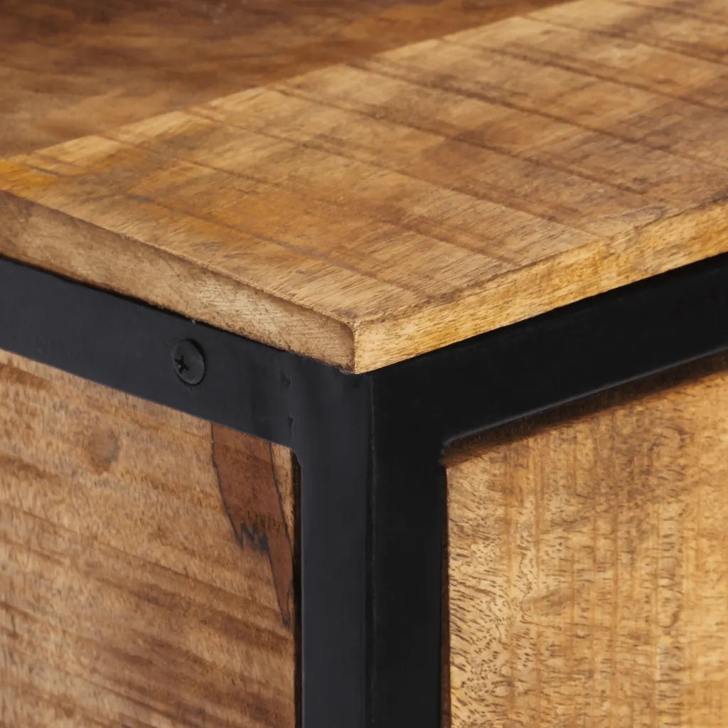 Comodino 40x35x40 cm in Legno Massello di Mango 358916