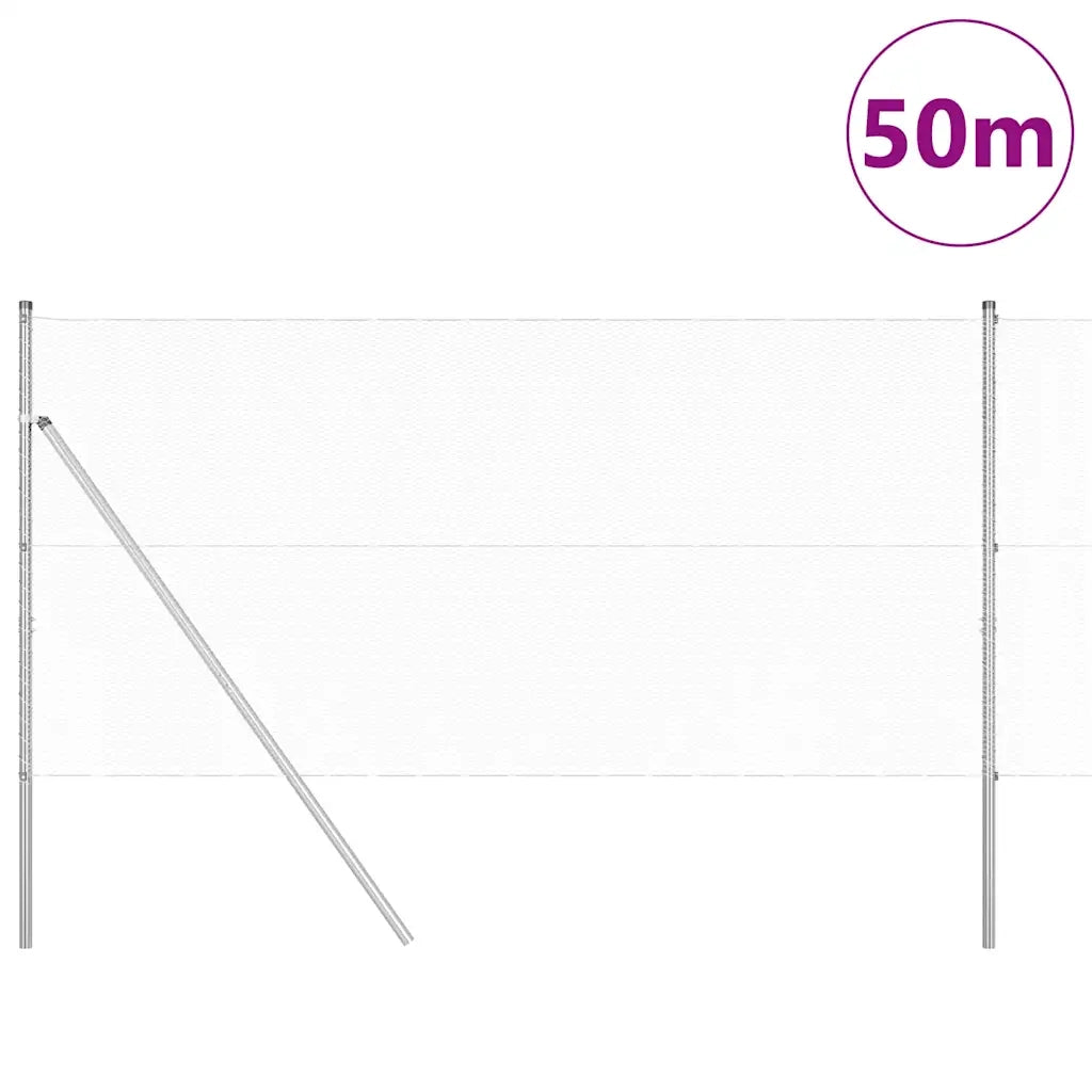 Palo della recinzione Argento 50 x 1,4 m (maglia 13 mm) Acciaio