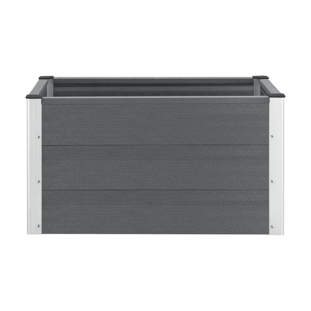 Fioriera vaso per fiori legno composito WPC 100 x 50 x 50 cm grigio 03_0001244