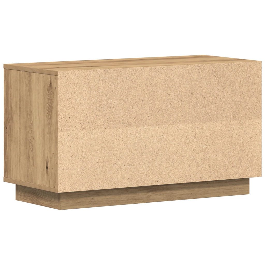 Mobile TV  in Rovere Artigianale 80x35x45 cm in Legno Ingegnerizzato