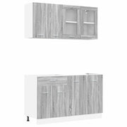 Unit¨¤ Cucina Lyon 4 pz Sonoma grigio Legno ingegnerizzato