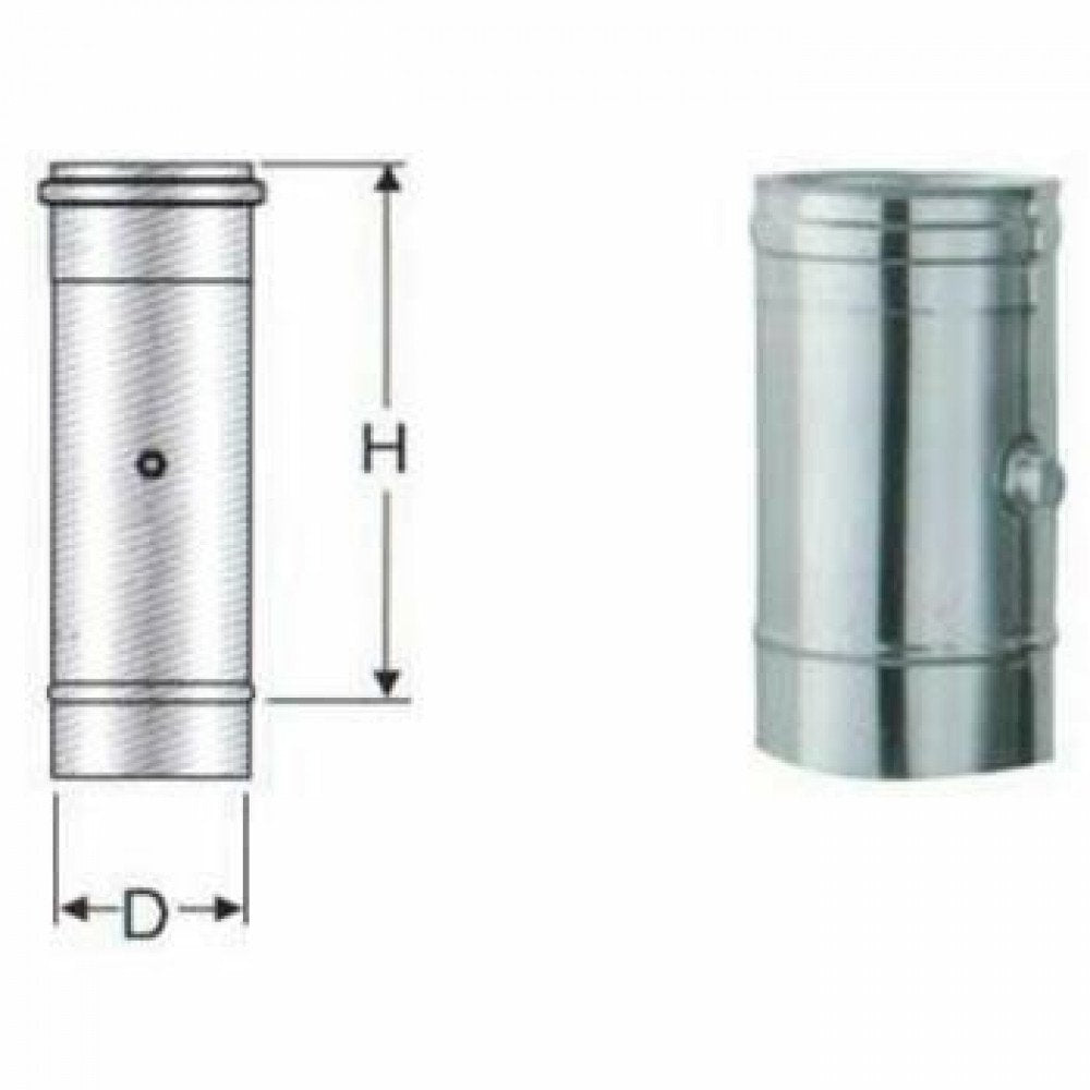 Inox mono parete aisi 316 modulo prelievo fumi d.250 b08xb2bpgl