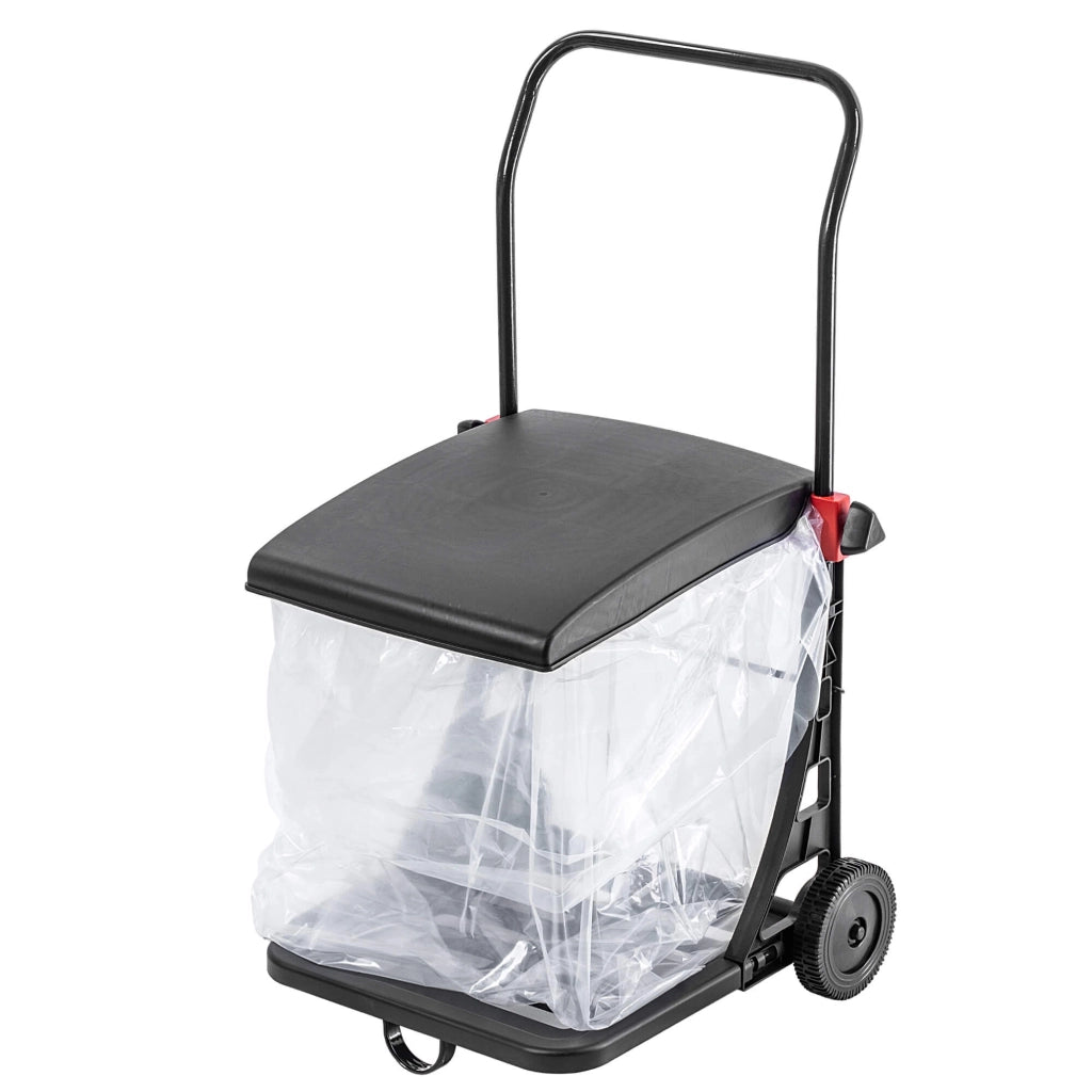 Contenitore da giardino KADAX per foglie, erba e rifiuti, su ruote, 80 litri, con telaio