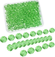 Cristallo per gioielli - 220 pezzi - 6 mm - Cristallo - Verde chiaro - Sieraden maken - Fai da te stesso - Artigianato - Cristallo per gioielli