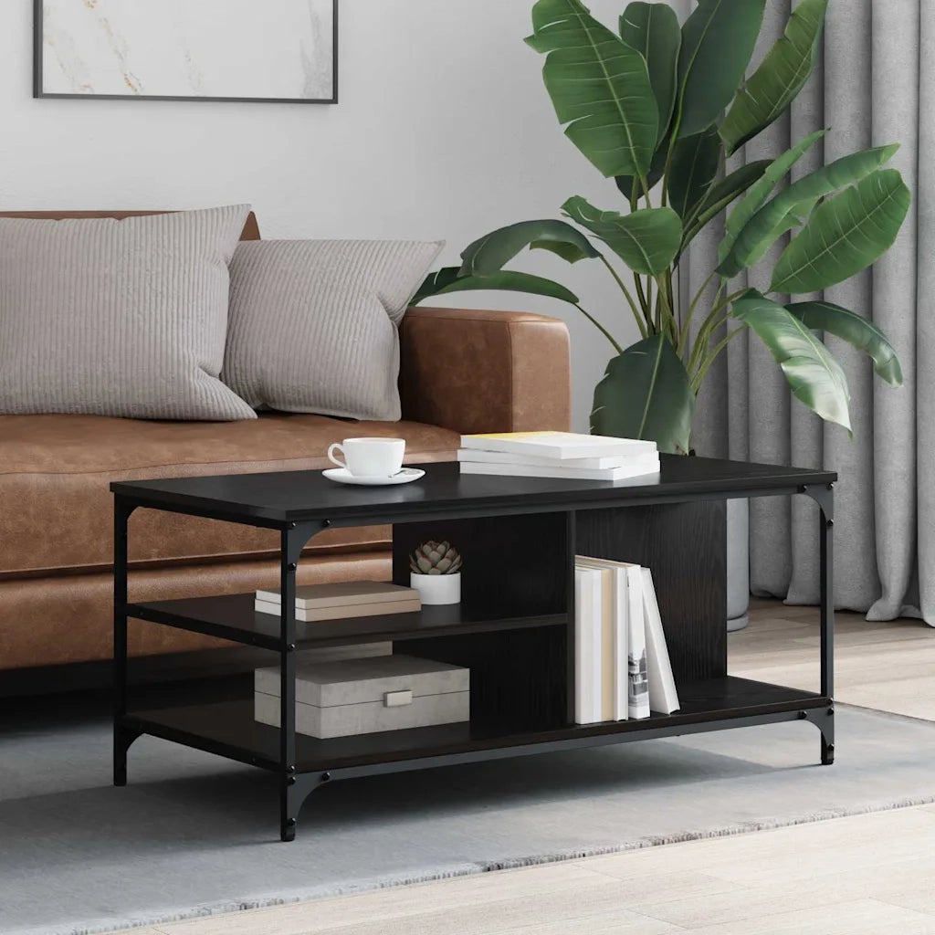 Tavolino da salotto Rovere Nero 100 x 50 x 45 cm