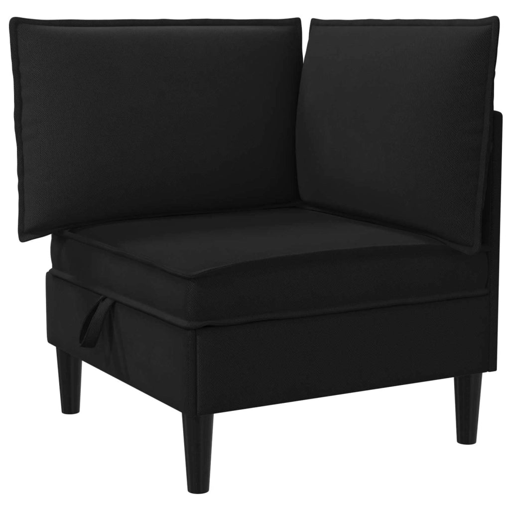 Set di mobili per il soggiorno 6 pcs Nero Tessuto 3413812