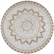 Tappeto in Juta Intrecciata con Stampa 150 cm Rotondocod mxl 73324