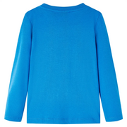 Maglietta da Bambino Maniche Lunghe Blu Cobalto 128 12732