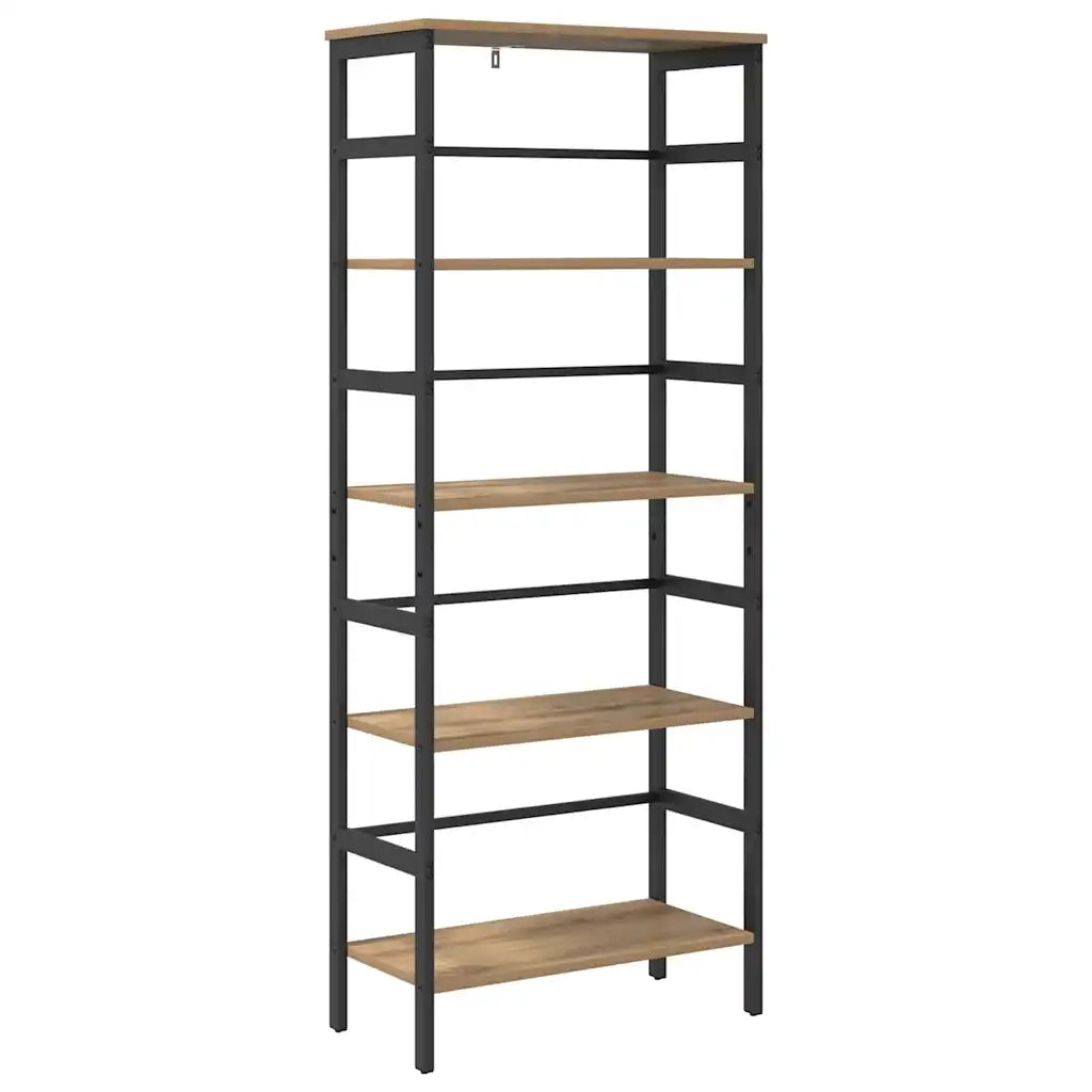 Libreria-Scaffale per Libri-Mobile di Stoccaggio Rovere artigianale 60 x 29,5 x 149 cm