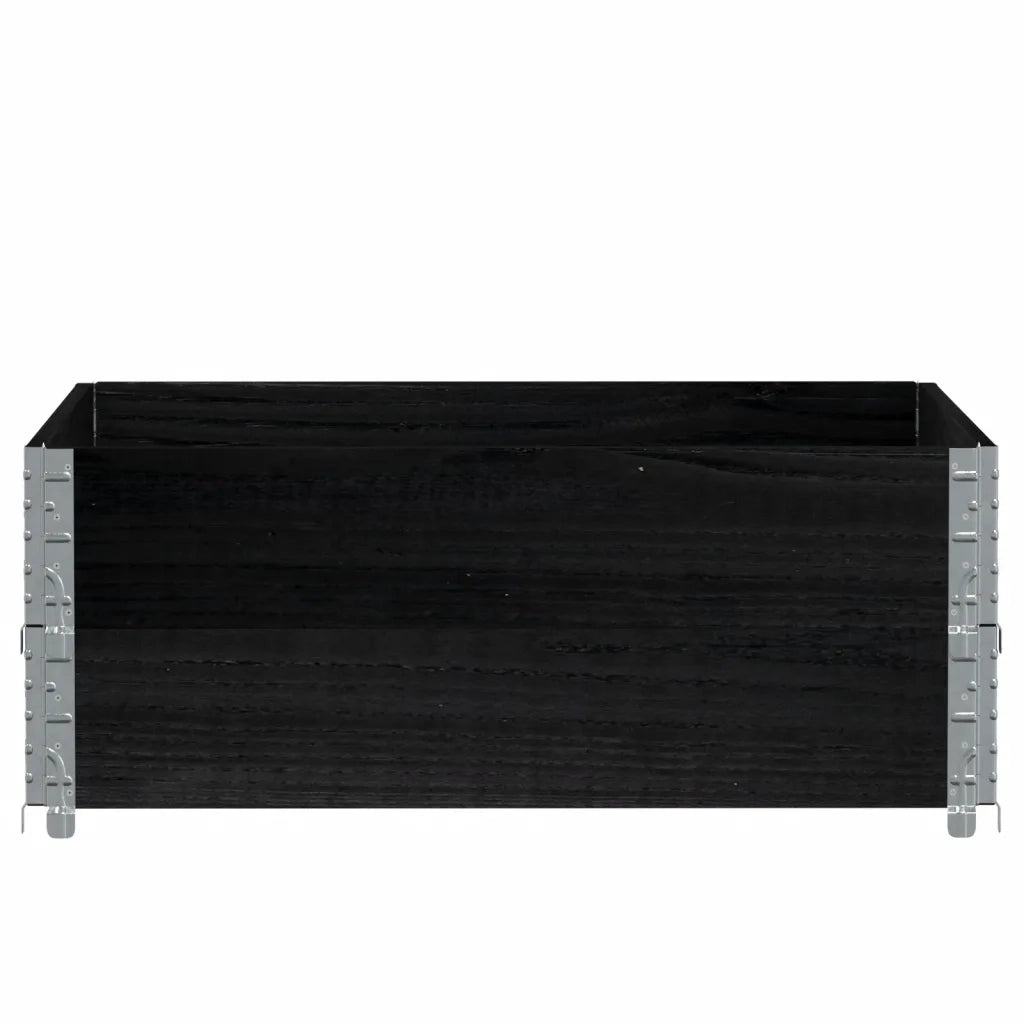 Fioriera da Giardino Nera 100x100 cm in Legno Massello di Pino 3295400