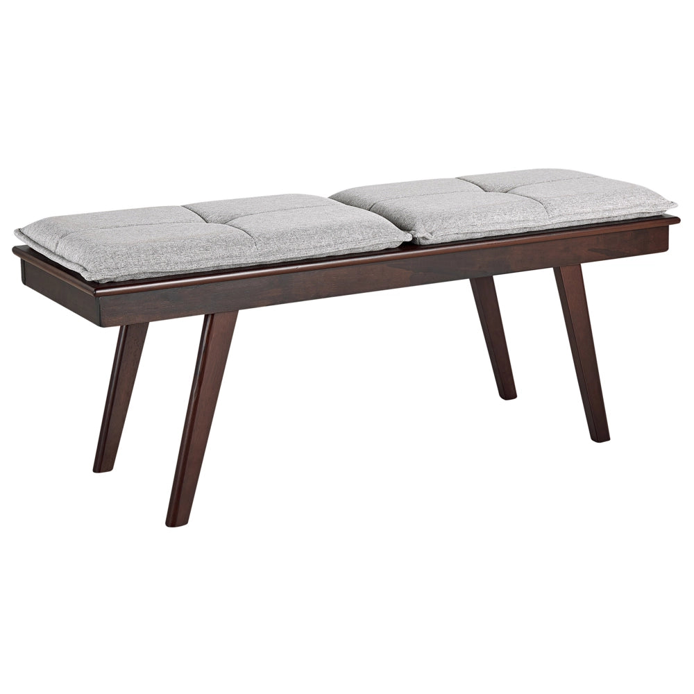 Panca corridoio legno scuro mdf cuscini in poliestere rettangolare retro design classico fondo letto