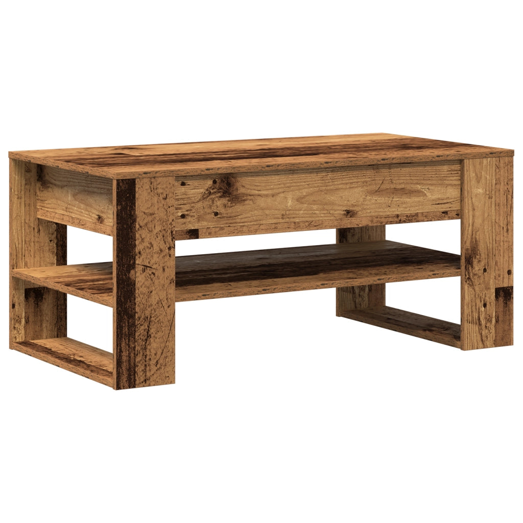 Tavolino da caffÃ¨ in legno antico 102x55x45 cm in legno ingegnerizzato