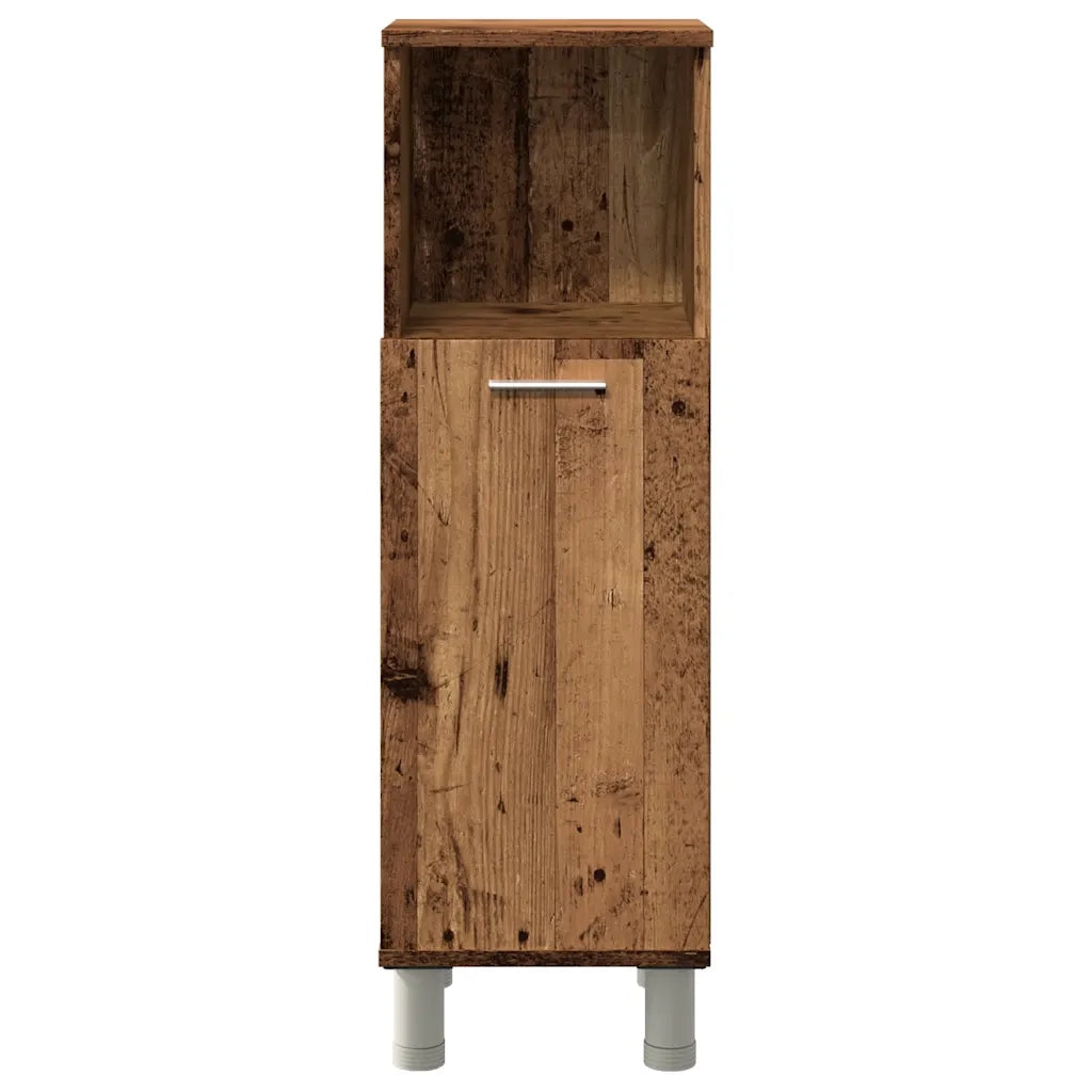 Mobile da Bagno Legno Antico 30x30x95 cm in Legno Multistrato