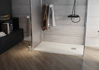 Piatto Doccia 80x100 cm in Pietra Fosterberg Silene Bianco