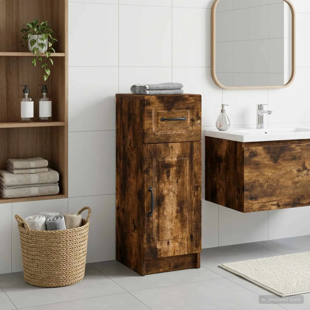 Mobiletto da Bagno UTRECHT Rovere Fumo 30 x 31 x 77 cm 897710