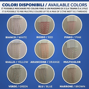 Tenda Antimosche Modello Filo in PVC, Plastica Multicolor | Largh. 1,20m x Alt. 2,40m | Protezione Insetti, Porta, Esterno, Interno