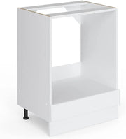 Mobile per forno da incasso R-Line, Bianco lucido, 60 cm senza piano di lavoro, per la libera combinazione all'interno di sistemi cucina modulari