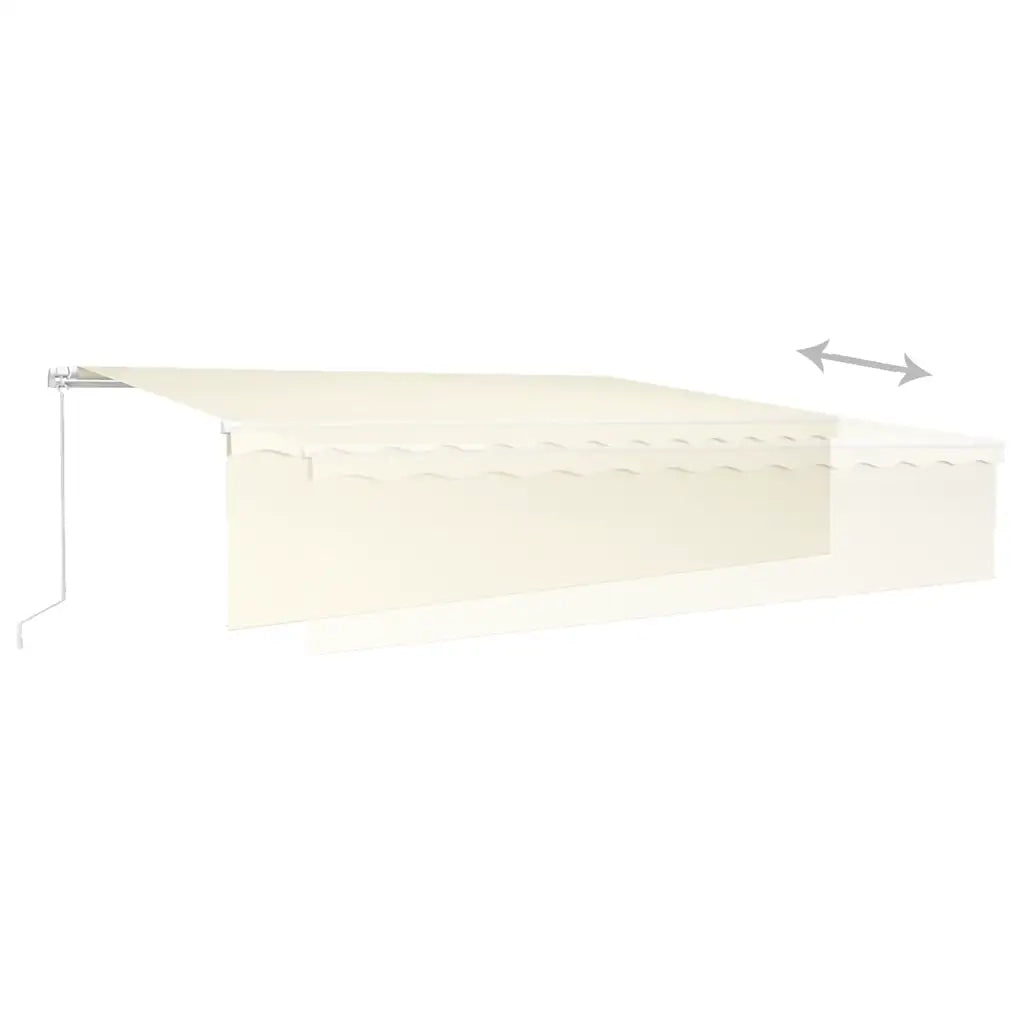 Tenda da Sole Retrattile Manuale con Parasole 6x3 m Crema 3069357