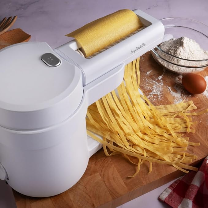 Innoliving Macchina Elettrica Sfogliatrice per Pasta Fatta in Casa INN-783, 100W, 6 Livelli di Spessore, 3 Tipi di Pasta, Lavorazione Continua fino a 1 Ora