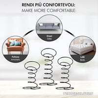 Molla Biconica a Spirale per Divani - 4 Giri, Altezza 13cm - Ideale per Restauri in Tappezzeria