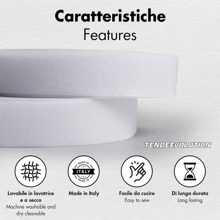 Nastro da Cucire a Strappo al metro di Alta Qualità da 30mm Colore Beige | Nastro Multiuso per Impacchettamento, Artigianato e Lavori Domestici