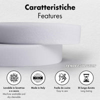 Nastro da Cucire a Strappo al metro di Alta Qualità da 50mm Colore Nero | Nastro Multiuso per Impacchettamento, Artigianato e Lavori Domestici