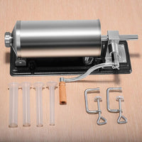 4 kg Insaccatrice per Salsiccia, Macchina per la Produzione di Salsicce, Insaccatrice Manuale per Uso Domestico, Salsicce Siringa con 4 Tubi di Riempimento