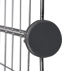 Recinto per animali di piccola taglia box espandibile gabbia griglia gabbia rete metallica conf. da 24 pz nero 13_0000964