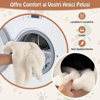 Cuccia per Gatti, Casetta per Gatti con Giocattolo a Palla Pensile e Dispositivo Anti-Ribaltamento, Tavolino Moderno e Multisuo con Case per Gatti, 60 x 36 x 66 cm(Marrone)