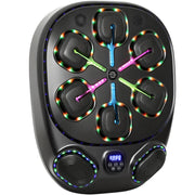 Macchina da Boxe Musicale a Parete con 9 Modalit¨¤, Luci LED e Connessione Bluetooth, 61x48x11 cm, Nero