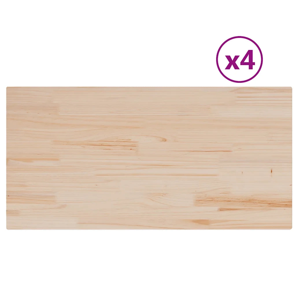 Piani Tavolo 4 pz 100x50x2,5cm Rettangolare Legno Massello Pino 847436