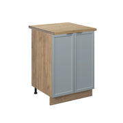 Vicco Mobiletto base cucina Blu-grigio chiaro 60 cm , PL Rovere