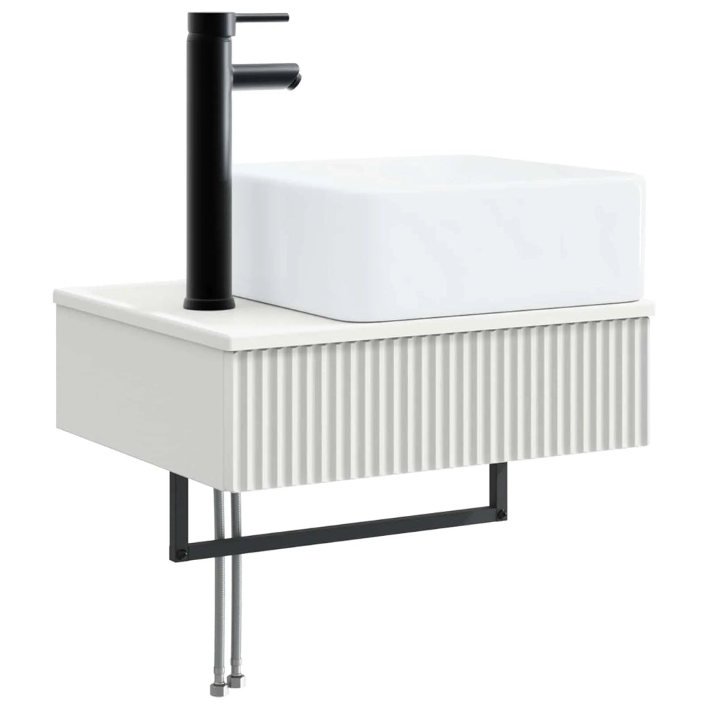 Set di mobili per il bagno 3 pz Bianco Legno ingegnerizzato 3405597