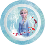 Piatto Piano Originale Disney Frozen per bambini in plastica riutilizzabile.