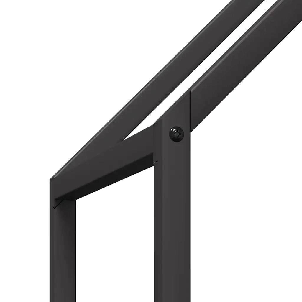 Rastrelliera per Legna da Ardere Nera 60x25x60 cm CFW2427784