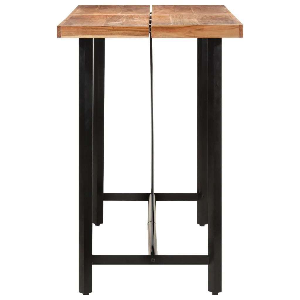 Tavolino da Bar 150x70x107 cm Legno Massello di Acacia e Ferro
