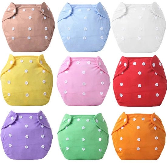 9 assorbenti per bambini, impermeabili e assorbenti, assorbenti per bambini da gettare, pantaloni assorbenti regolabili, lavabili, senza imbottitura.