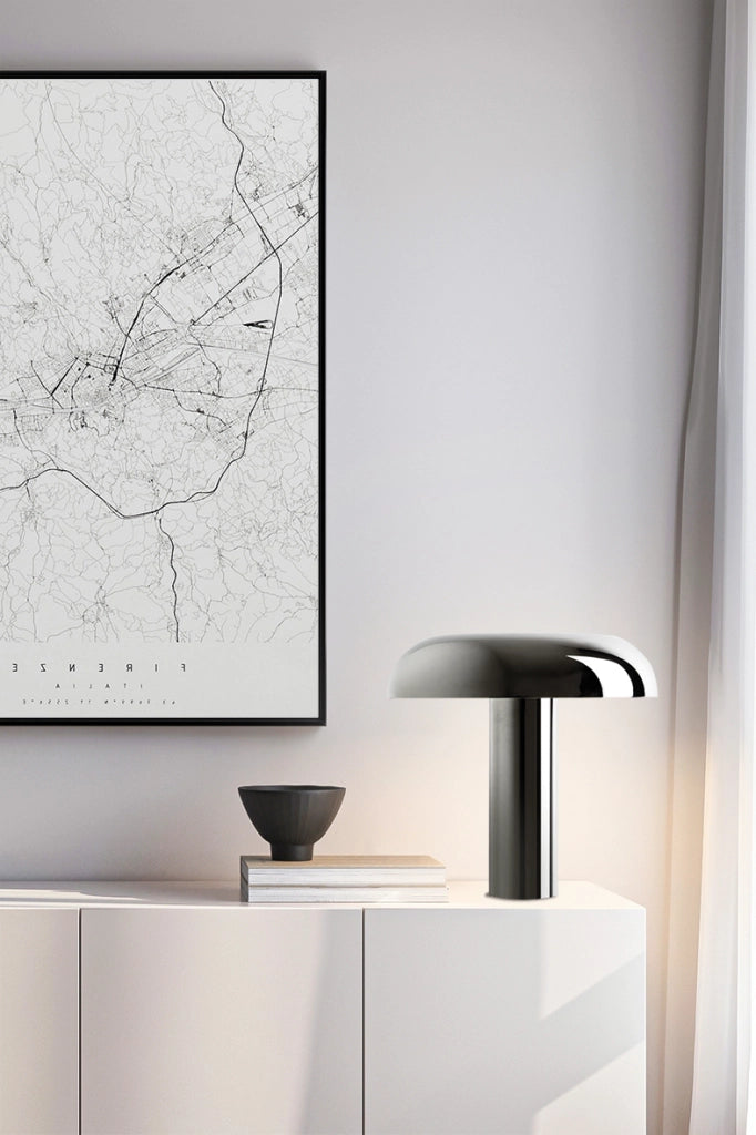 Lampada da Tavolo NOXA LED 16W Dimmerabile Touch 3000K Finitura Cromo - Illuminazione Elegante per Interni - Rossini Group