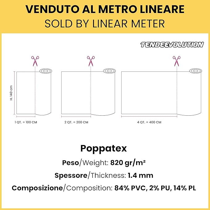 Tessuto Ecopelle Nautica Tappezzeria Alta Qualità "POPPATEX RIGA" - Colore Tortora 50 - Morbida e Resistente - Vendita al Metro - H.140