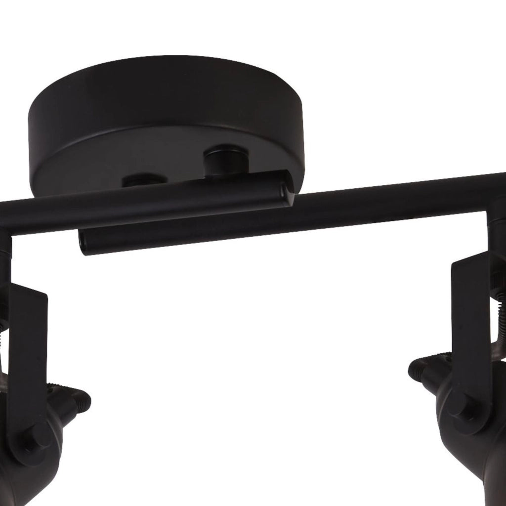 Plafoniera Lineare Contemporanea Focus Spotlight Acciaio Bianco Nero 4 Luci Gu10