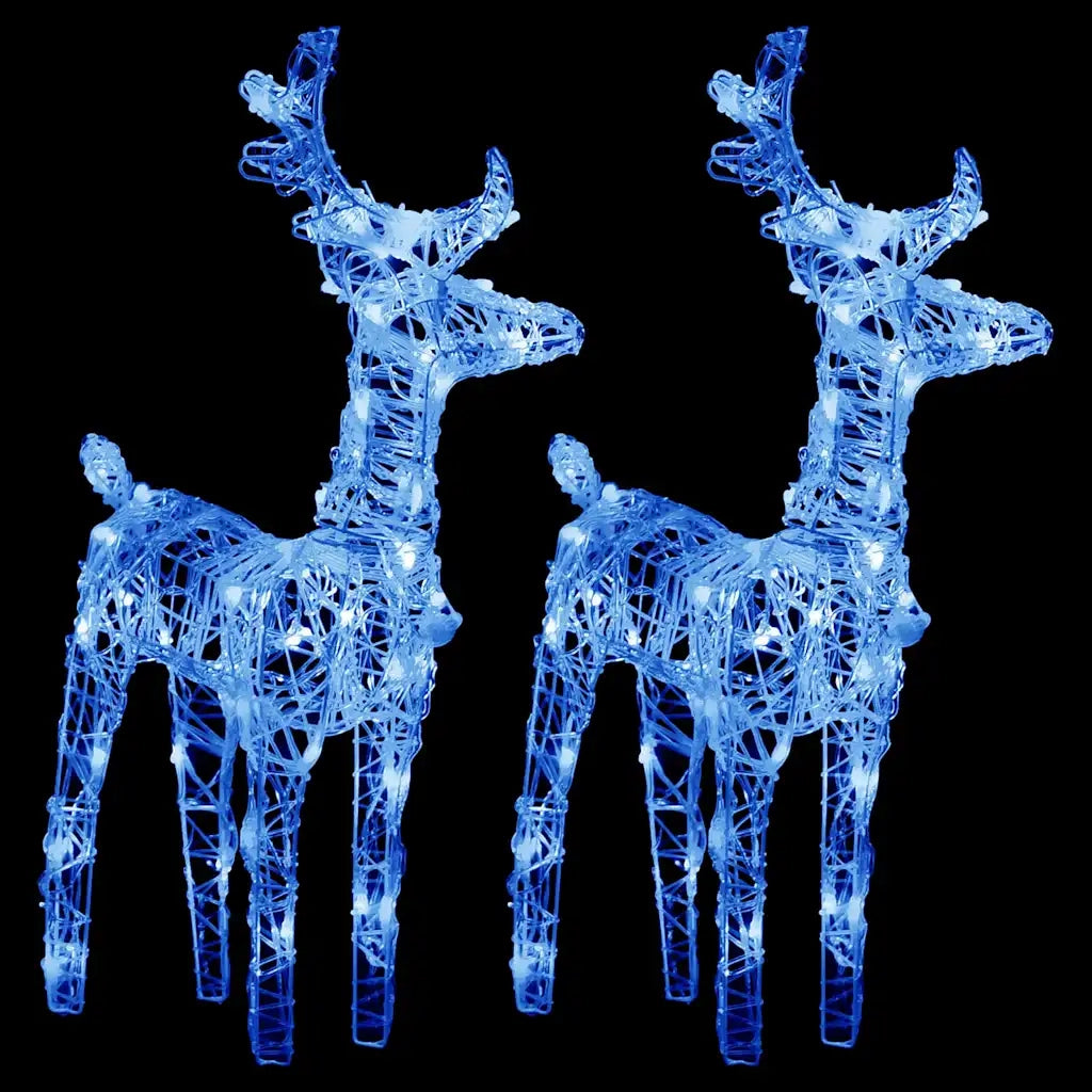 Renne di Natale 2 pz Blu 80 LED in Acrilico CFW7310644