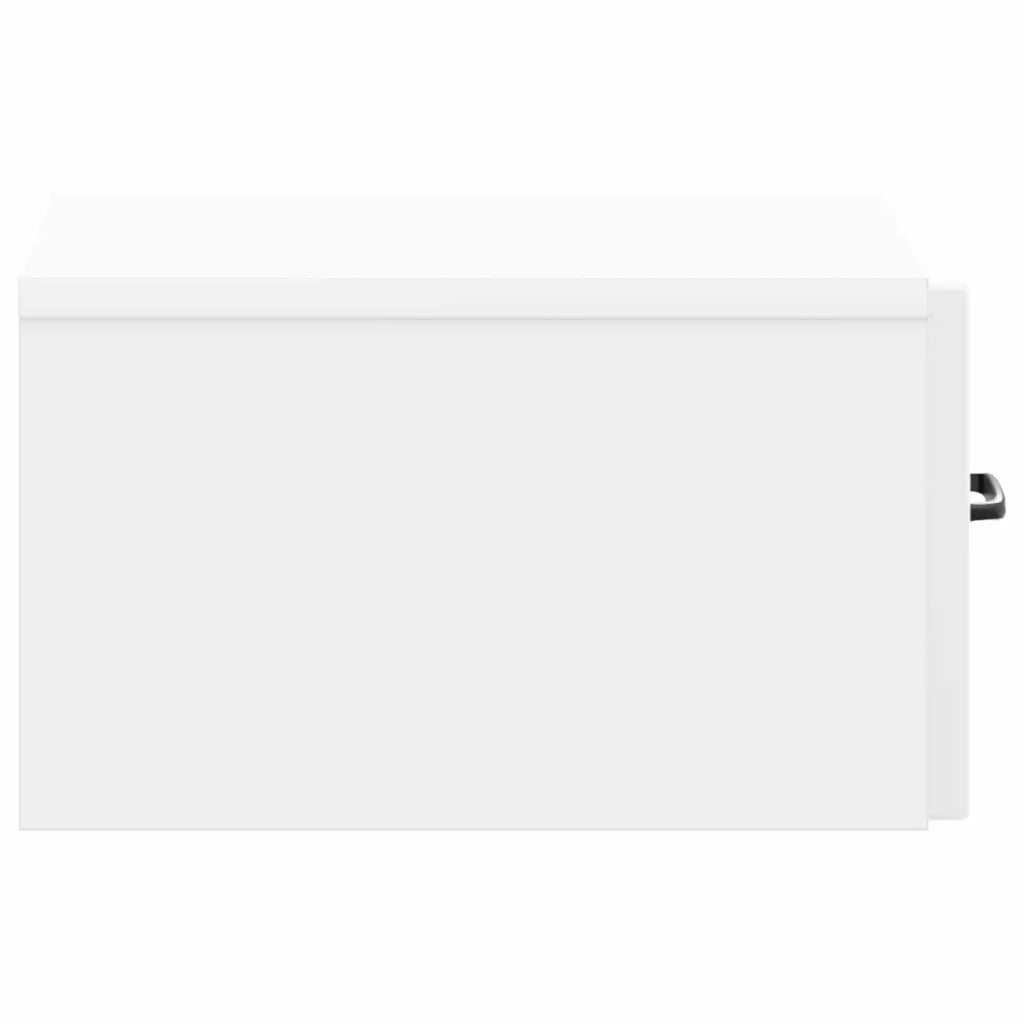 Mobiletto da notte a muro Bianco Lucido 34,5 x 33 x 20 cm 899283