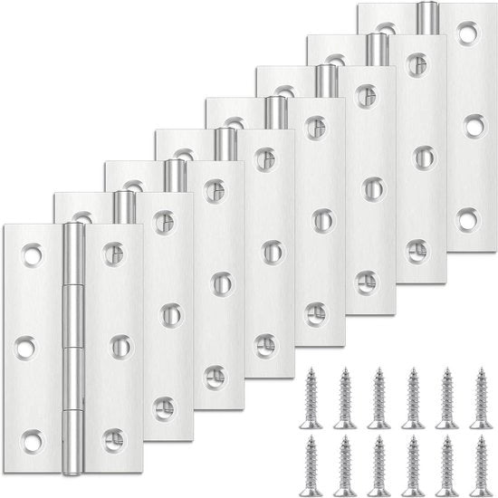 Serrature per porte in acciaio inossidabile 68 mm x 38 mm per porte in legno interne ed esterne - 8 pezzi