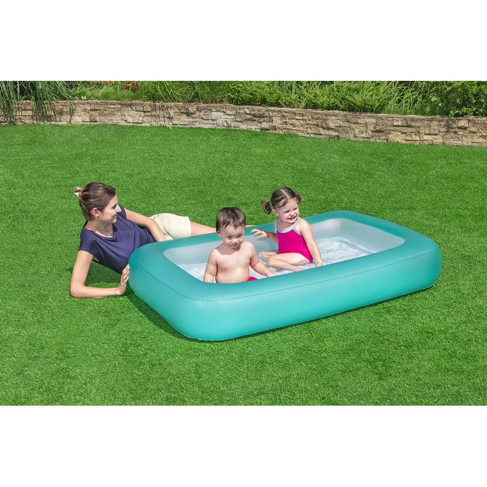 Trade Shop - Piscina Rettangolare Aquababe Con Fondo Gonfiabile 165x104x25 Cm Vari Colori 51115 -
