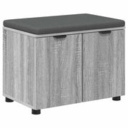Panca per ingresso con cuscino Sonoma grigia 60 x 38 x 46 cm