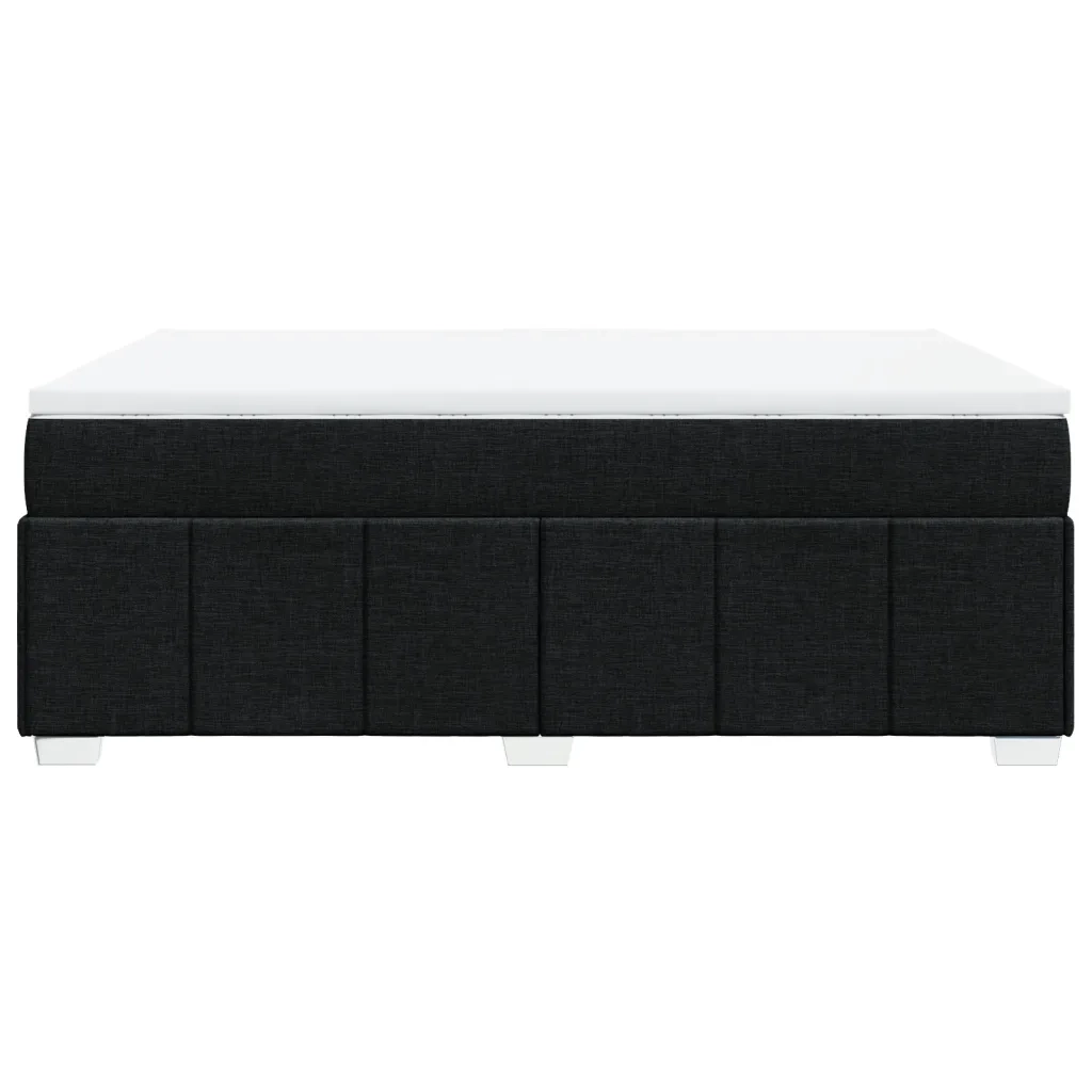 vidaXL Giroletto a Molle con Materasso Nero 140x190 cm in Tessuto