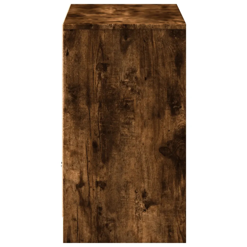 Mobile Porta TV con LED Rovere Fumo 91x34x61 cm in Truciolato 852184
